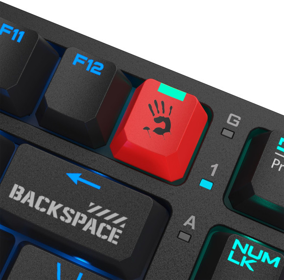 Клавиатура A4Tech S98 механическая черный USB for gamer LED (S98 BLACK) кабель 1.8м