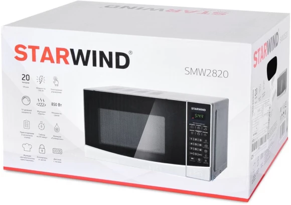 Микроволновая Печь Starwind SMW2820 20л. 700Вт серебристый/черный