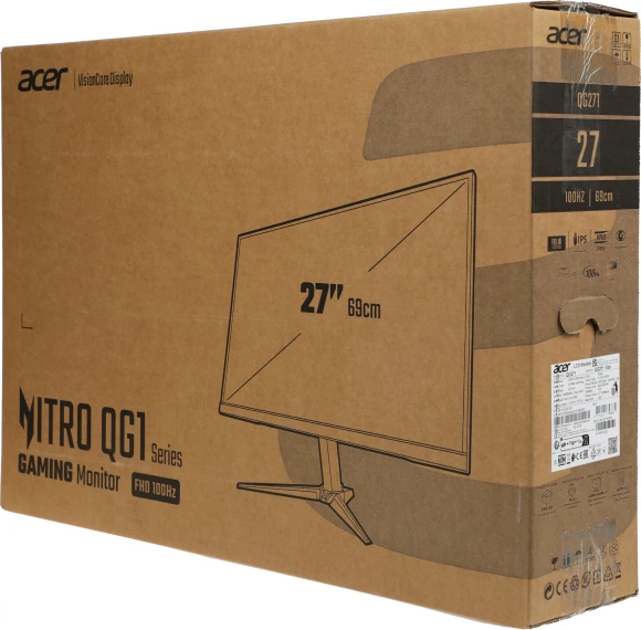 Монитор Acer 27" Nitro QG271Ebii черный IPS LED 1ms 16:9 HDMI матовая 250cd 178гр/178гр 1920x1080 100Hz FreeSync VGA FHD 5.1кг Монитор Acer 27" Nitro QG271Ebii черный IPS LED 1ms 16:9 HDMI матовая 250cd 178гр/178гр 1920x1080 100Hz FreeSync VGA FHD 5.1кг