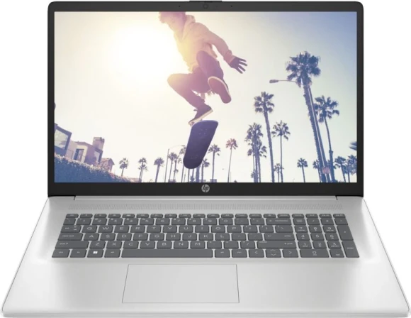 Ноутбук HP 17-cp2172ng Ryzen 5 7520U 8Gb SSD512Gb AMD Radeon 610M 17.3" IPS FHD (1920x1080) FreeDOS silver WiFi BT Cam (9W1X8EA)