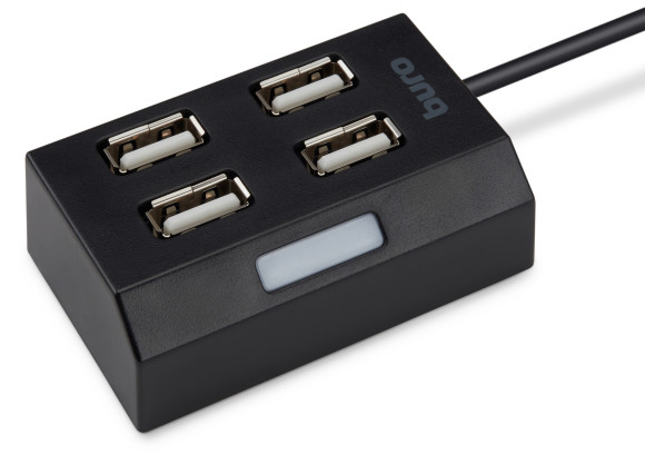 Разветвитель USB 2.0 Buro BU-HUB4-U2.0 4порт. черный Разветвитель USB 2.0 Buro BU-HUB4-U2.0 4порт. черный