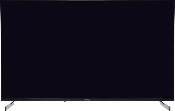Телевизор LED Hyundai 55" H-LED55BU7011 Google TV Frameless Metal черный 4K Ultra HD 60Hz MEMC DVB-T DVB-T2 DVB-C DVB-S DVB-S2 USB WiFi Smart TV