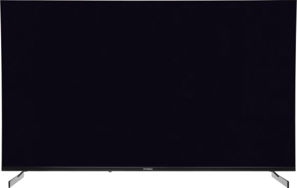Телевизор LED Hyundai 55" H-LED55BU7011 Google TV Frameless Metal черный 4K Ultra HD 60Hz MEMC DVB-T DVB-T2 DVB-C DVB-S DVB-S2 USB WiFi Smart TV