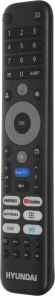 Телевизор LED Hyundai 55" H-LED55BU7011 Google TV Frameless Metal черный 4K Ultra HD 60Hz MEMC DVB-T DVB-T2 DVB-C DVB-S DVB-S2 USB WiFi Smart TV