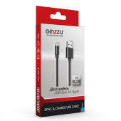 Кабель Ginzzu GC-501B USB (m)-Lightning (m) 1м черный Кабель Ginzzu GC-501B USB (m)-Lightning (m) 1м черный