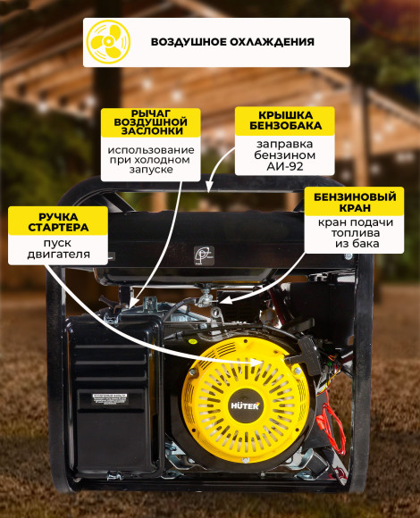 Генератор Huter DY6500LXW 5.5кВт Генератор Huter DY6500LXW 5.5кВт