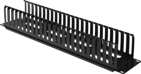 Кабельный органайзер Горизонтальный Hyperline CM-2U-PL-COV односторонний пальцы 2U шир.:19" глуб.:85.5мм