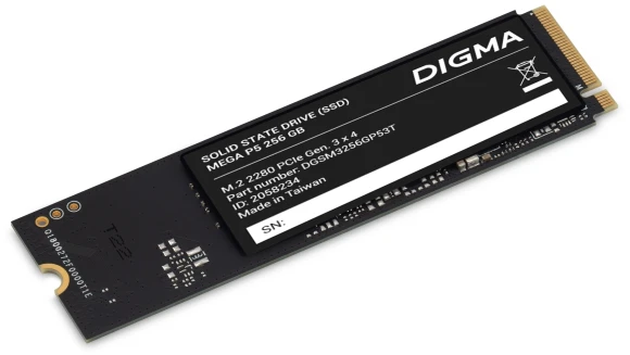 Накопитель SSD Digma PCIe 3.0 x4 256GB DGSM3256GP53T Mega P5 M.2 2280
