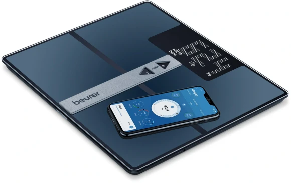 Весы напольные электронные Beurer BF980 WIFI/BT макс.180кг черный