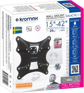 Кронштейн для телевизора Kromax GALACTIC-11 черный 15"-42" макс.20кг настенный поворот и наклон Кронштейн для телевизора Kromax GALACTIC-11 черный 15"-42" макс.20кг настенный поворот и наклон