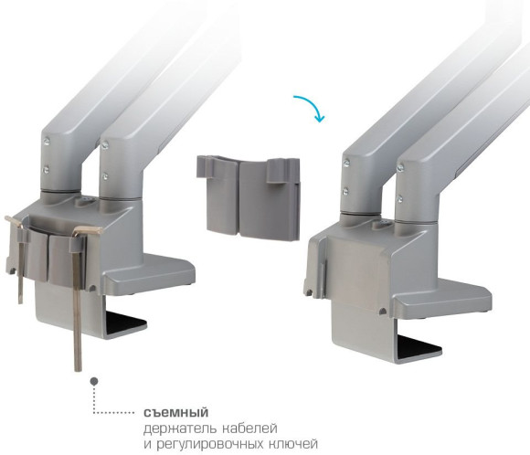 Кронштейн для мониторов Arm Media LCD-T36 серебристый 15"-34" макс.9кг настольный поворот и наклон верт.перемещ. Кронштейн для мониторов Arm Media LCD-T36 серебристый 15"-34" макс.9кг настольный поворот и наклон верт.перемещ.