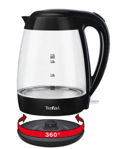 Чайник электрический Tefal KO450832 (8010000465) 1.7л. черный корпус: стекло/пластик (8010001400) Чайник электрический Tefal KO450832 (8010000465) 1.7л. черный корпус: стекло/пластик (8010001400)
