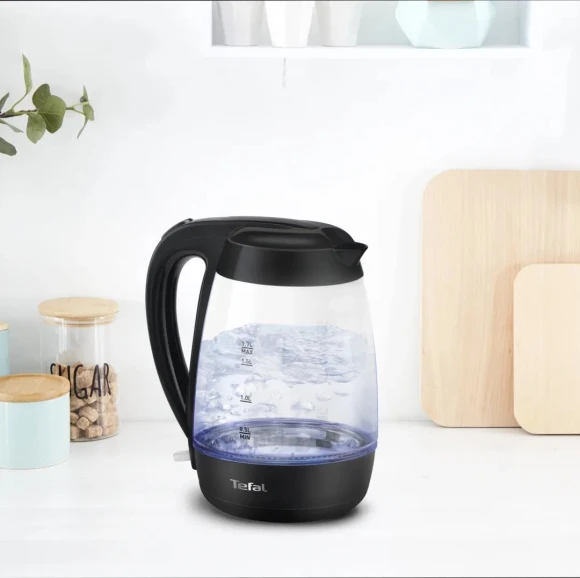 Чайник электрический Tefal KO450832 (8010000465) 1.7л. черный корпус: стекло/пластик (8010001400) Чайник электрический Tefal KO450832 (8010000465) 1.7л. черный корпус: стекло/пластик (8010001400)
