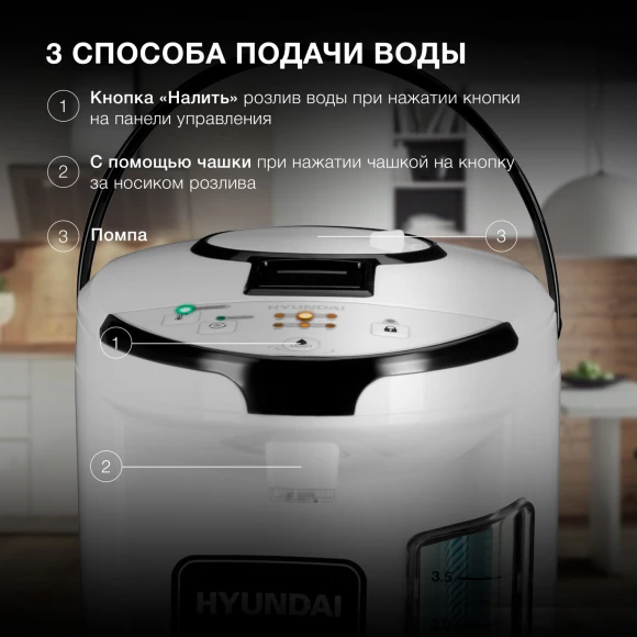 Термопот Hyundai HYTP-4840 4л. 750Вт белый/черный Термопот Hyundai HYTP-4840 4л. 750Вт белый/черный
