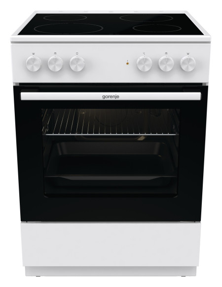 Плита Электрическая Gorenje GEC5A12WG-B белый стеклокерамика (без крышки)