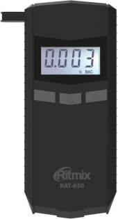 Алкотестер Ritmix RAT-650 электрохимический черный Алкотестер Ritmix RAT-650 электрохимический черный
