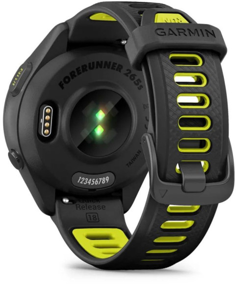 Смарт-часы Garmin Forerunner 265S 27.5мм 1.1" AMOLED корп.черный рем.черный/желтый (010-02810-13)