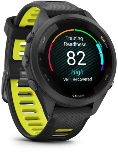 Смарт-часы Garmin Forerunner 265S 27.5мм 1.1" AMOLED корп.черный рем.черный/желтый (010-02810-13)