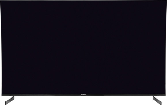 Телевизор LED Hyundai 65" H-LED65BU7011 Google TV Frameless Metal черный 4K Ultra HD 60Hz MEMC DVB-T DVB-T2 DVB-C DVB-S DVB-S2 USB WiFi Smart TV
