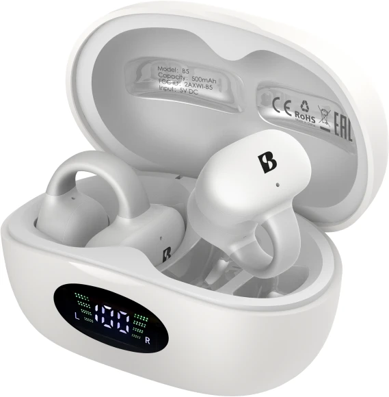 Гарнитура вкладыши A4Tech Biosong B5 TWS белый беспроводные bluetooth клипса (B5) Гарнитура вкладыши A4Tech Biosong B5 TWS белый беспроводные bluetooth клипса (B5)