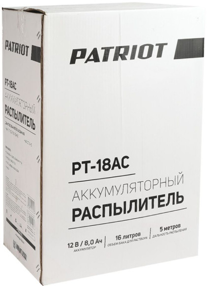 Опрыскиватель Patriot PT-18AC аккум. ранц. 16л оранжевый/черный (755302532)