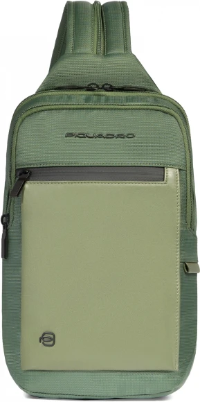 Сумка-мессенджер для ноутбука Piquadro Orion CA6627S136/BLU синий ткань/натур.кожа