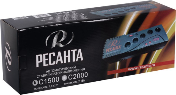 Стабилизатор напряжения Ресанта С1500 1.739кВА однофазный серый (63/6/33)