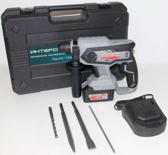 Перфоратор Интерскол ПА-24/18В патрон:SDS-plus уд.:2.2Дж аккум. (кейс в комплекте) Перфоратор Интерскол ПА-24/18В патрон:SDS-plus уд.:2.2Дж аккум. (кейс в комплекте)