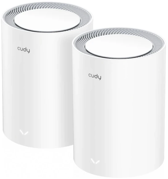 Бесшовный Mesh роутер Cudy M3000 (M3000(2-PACK) WHITE) AX3000 10/100/1000/2500BASE-T белый (упак.:2шт)
