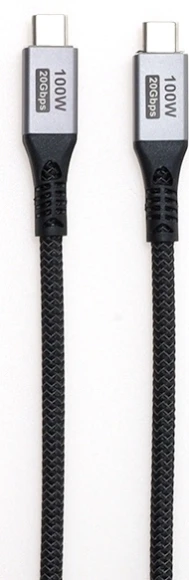 Кабель Premier 100W/4K 60HZ/20GBS USB Type-C (m)-USB Type-C (m) 1м черный Кабель Premier 100W/4K 60HZ/20GBS USB Type-C (m)-USB Type-C (m) 1м черный