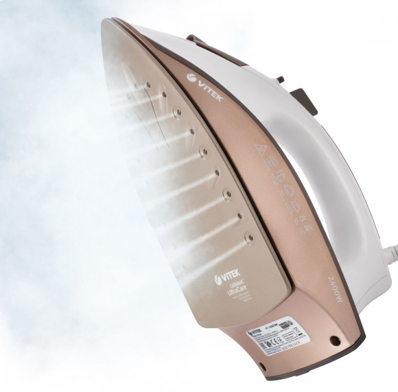Утюг Vitek 1209-VT-03 2400Вт коричневый/белый