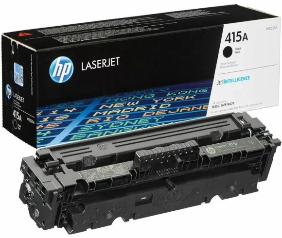 Картридж лазерный HP 415A W2030A черный бар.в компл. (2400стр.) для HP LJ M454/MFP M479