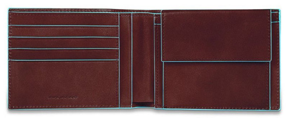 Кошелек мужской Piquadro Blue Square PU257B2R/MO коричневый натур.кожа Кошелек мужской Piquadro Blue Square PU257B2R/MO коричневый натур.кожа