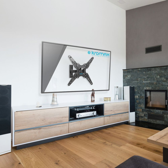 Кронштейн для телевизора Kromax OPTIMA-413 черный 20"-55" макс.30кг настенный поворотно-выдвижной и наклонный Кронштейн для телевизора Kromax OPTIMA-413 черный 20"-55" макс.30кг настенный поворотно-выдвижной и наклонный