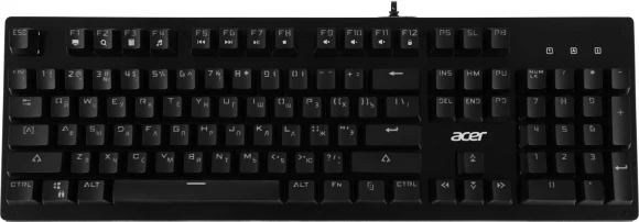 Клавиатура Acer OKW127 механическая черный USB Multimedia for gamer LED (ZL.KBDEE.00H) кабель 1.8м