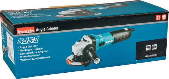 Углошлифовальная машина Makita GA5091X01 1900Вт 11500об/мин рез.шпин.:M14 d=125мм