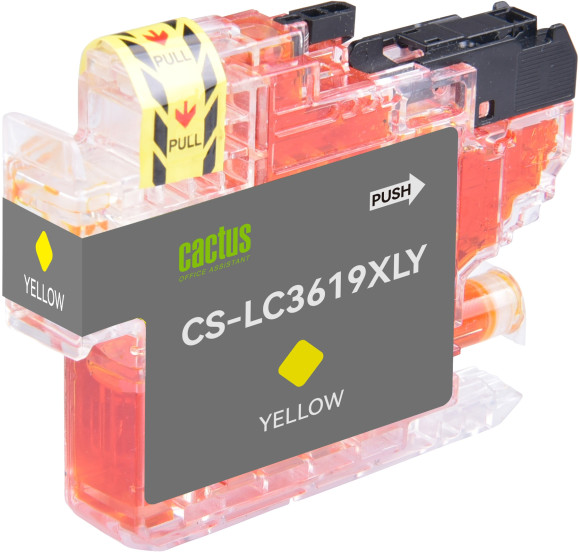 Картридж струйный Cactus CS-LC3619XLY желтый (19.4мл) для Brother MFC-J2330DW/J2730DW/J3530DW/J3930DW с чипом