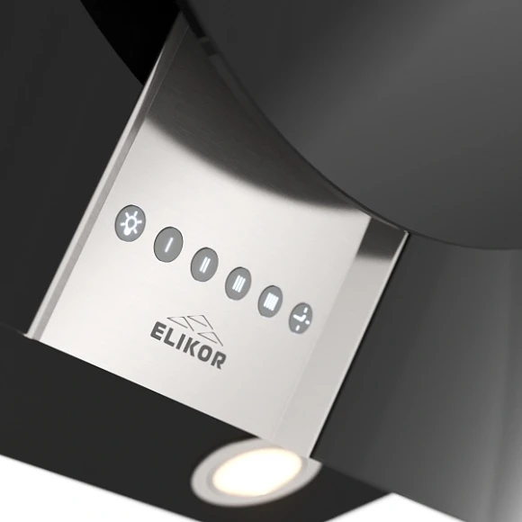 Вытяжка каминная Elikor Графит 80Н-700-Э4Д нержавеющая сталь/черное стекло управление: электронное (1 мотор)