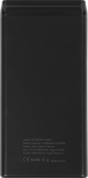 Мобильный аккумулятор Cactus CS-PBFSFT-10000 10000mAh 10.5W 2.1A 2xUSB-A черный