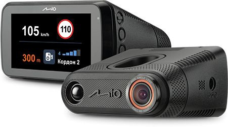 Видеорегистратор с радар-детектором Mio MiVue i85 ГЛОНАСС черный