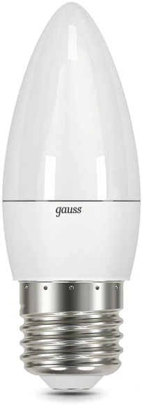 Лампа светодиодная Gauss 6.5Вт цок.:E27 свеча 220B св.свеч.бел.нейт. (упак.:10шт) (103102207)