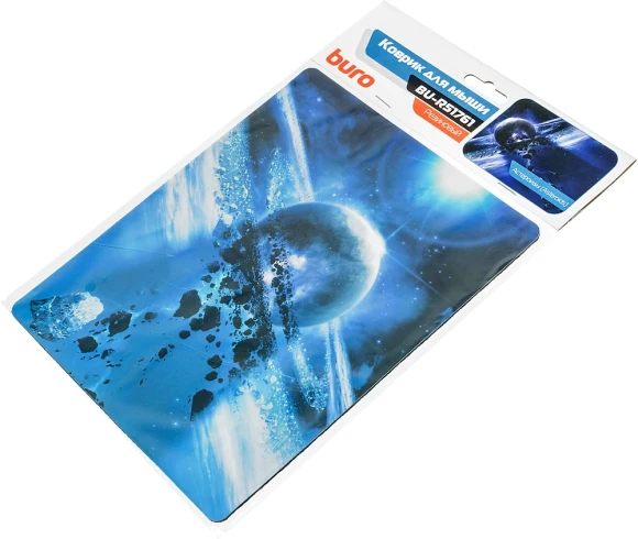 Коврик для мыши Buro BU-R51761 Мини рисунок/астероиды 220x180x2мм Коврик для мыши Buro BU-R51761 Мини рисунок/астероиды 220x180x2мм