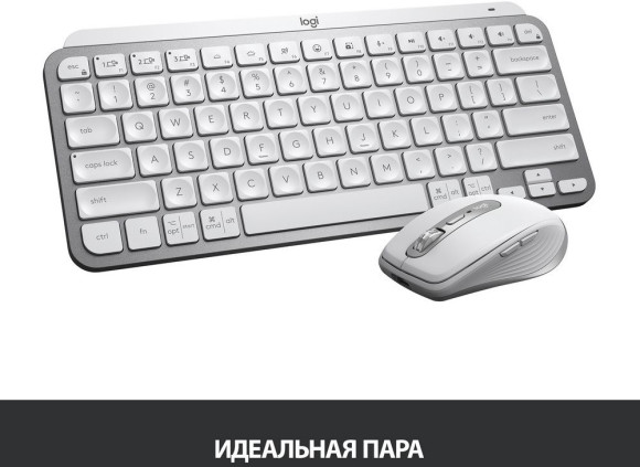 Клавиатура Logitech MX Keys Mini серебристый USB беспроводная BT/Radio LED (920-010502)