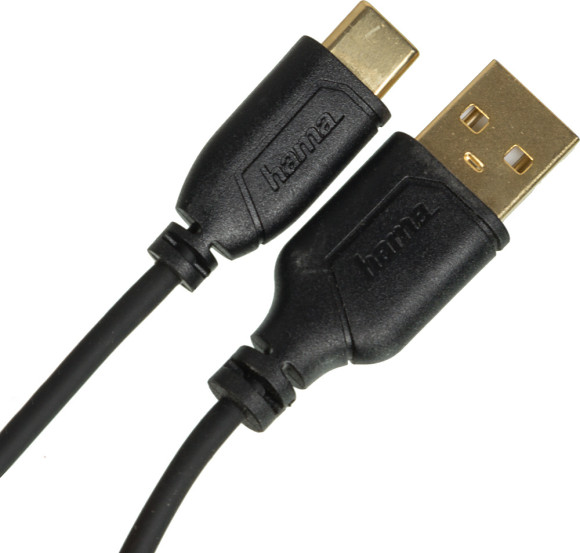 Кабель Hama Flexi-Slim 00135784 USB (m)-USB Type-C (m) 0.75м черный