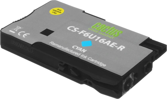 Картридж струйный Cactus CS-F6U16AE-R 953XL голубой (24мл) для HP OJ Pro 7740/8210/8218/8710/8715 с чипом