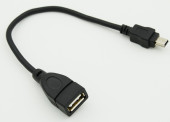 Кабель USB (f)-mini USB (m) 0.2м черный Кабель USB (f)-mini USB (m) 0.2м черный