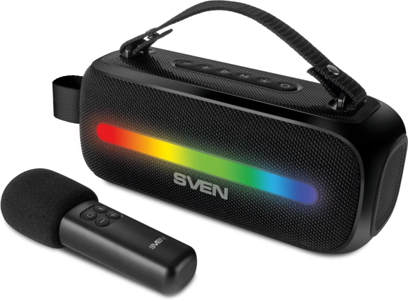 Колонка порт. Sven PS-1000 черный 160W 1.0 BT/3.5Jack 10м 8000mAh (SV-022686)