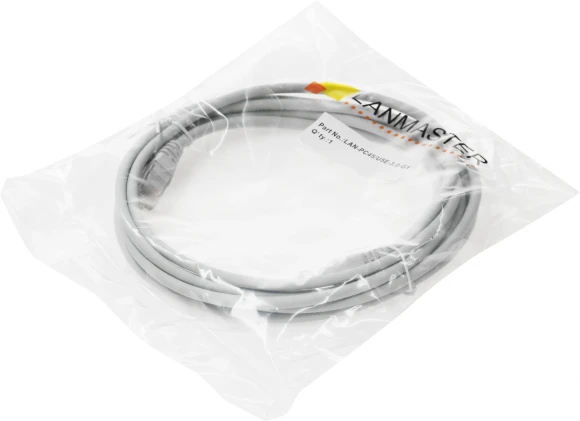 Патч-корд Lanmaster LAN-PC45/U5E-3.0-GY UTP RJ-45 вил.-вилка RJ-45 кат.5E 3м серый LSZH (уп.:1шт)