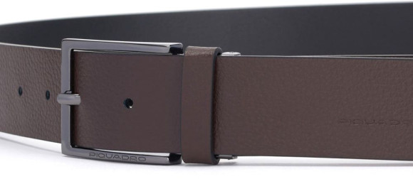 Ремень мужской Piquadro Modus Special CU5928MOS/NM 125х3.5см черный/коричневый натур.кожа