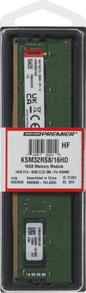 Память DDR4 Kingston KSM32RS8/16HD 16Gb RDIMM ECC Reg Original Non Pull PC4-25600 CL22 3200MHz